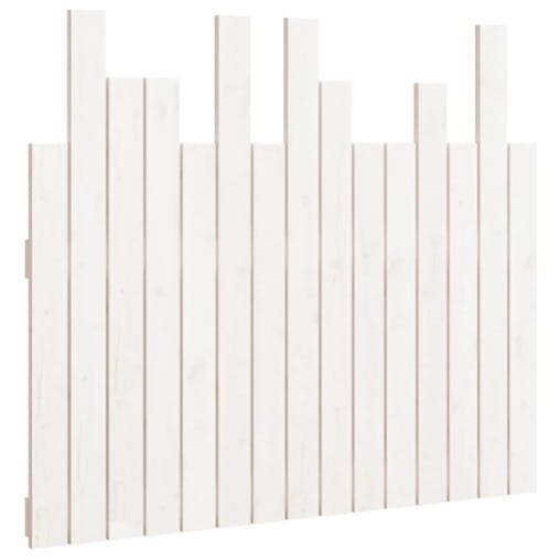NNEVL Wall Headboard White 95.5x3x80 cm Solid Wood Pine