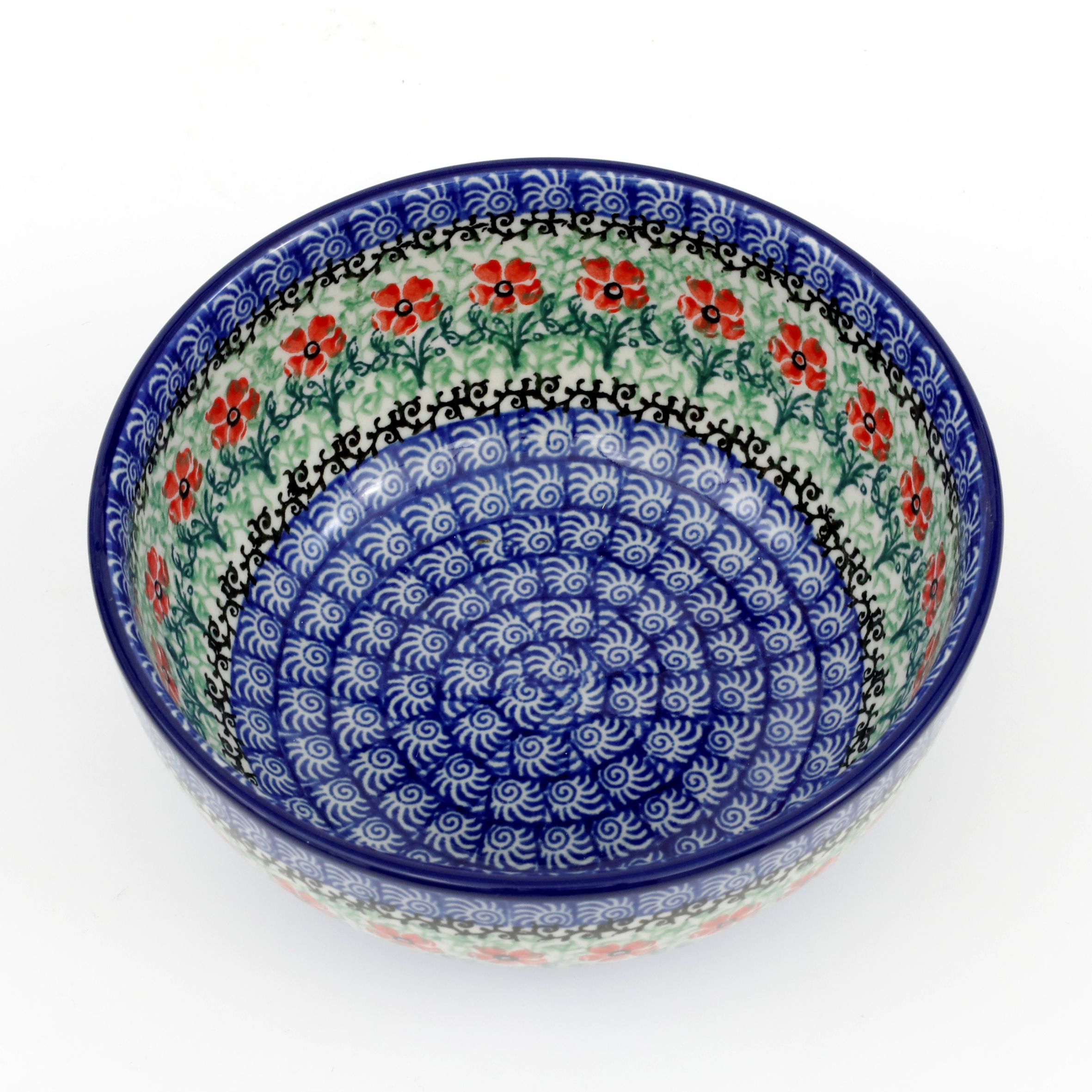 Miska ceramiczna C38 0,6l  1916X Czerwone kwiatuszki