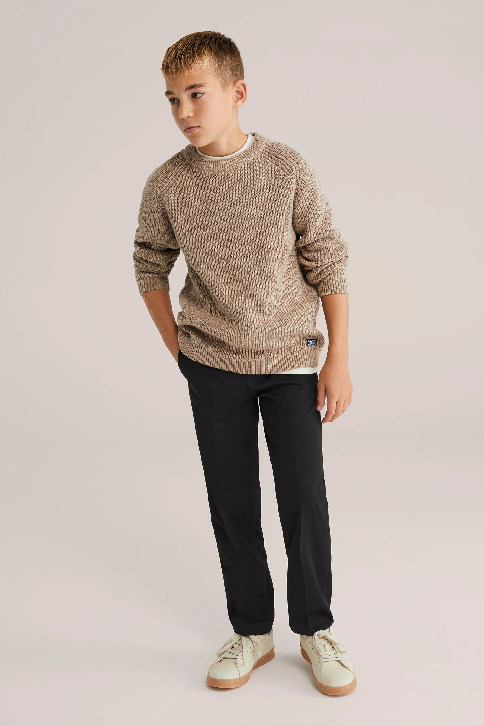 Jongens regular fit pantalon met stretch