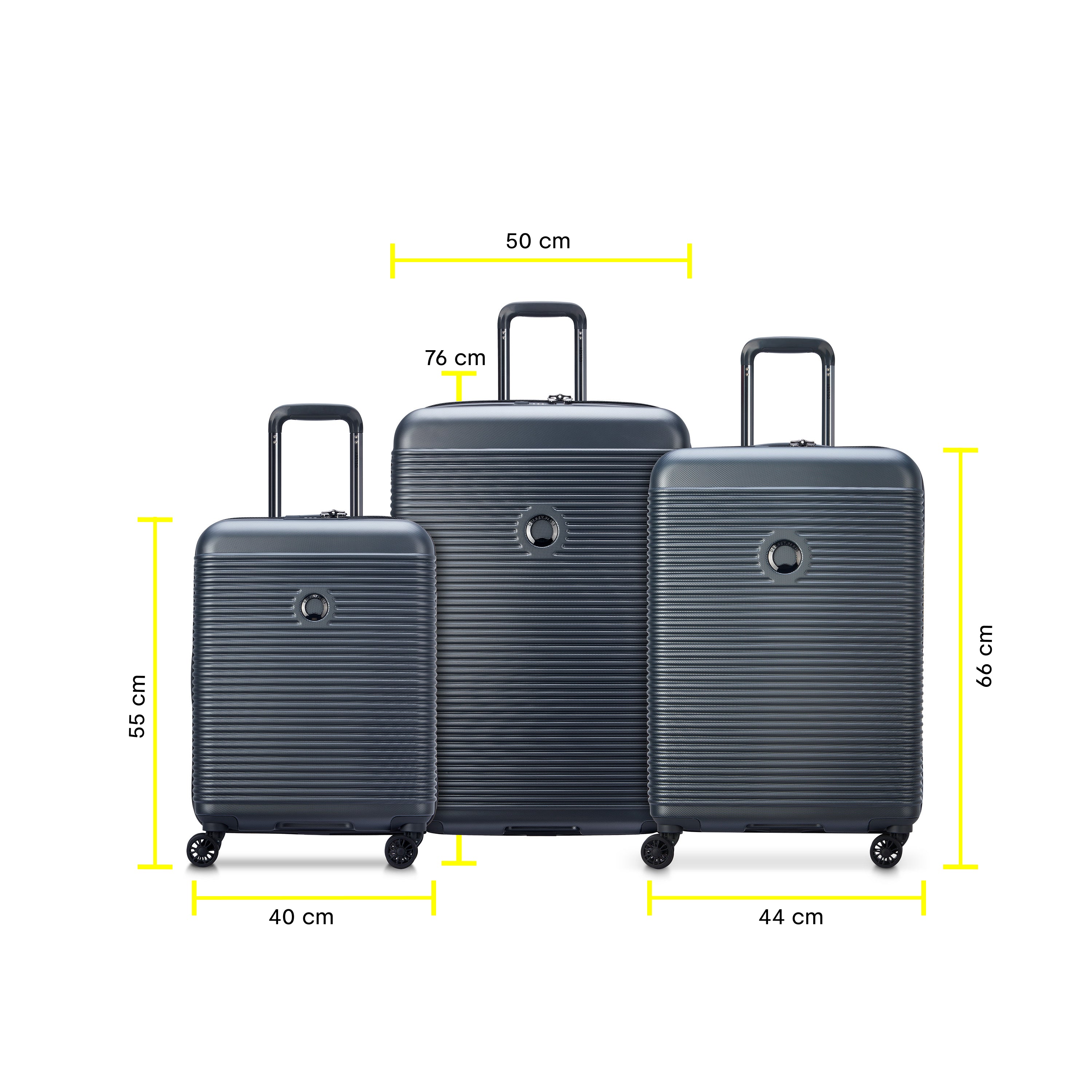 FREESTYLE - Set 3 Valises (L-76cm) (M-66cm) (S-55cm)