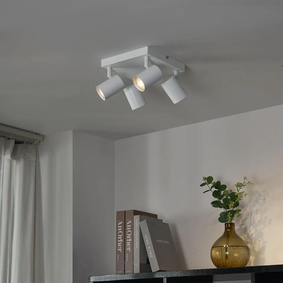 Qazqa verstelbare plafondspot jeana wit gu10