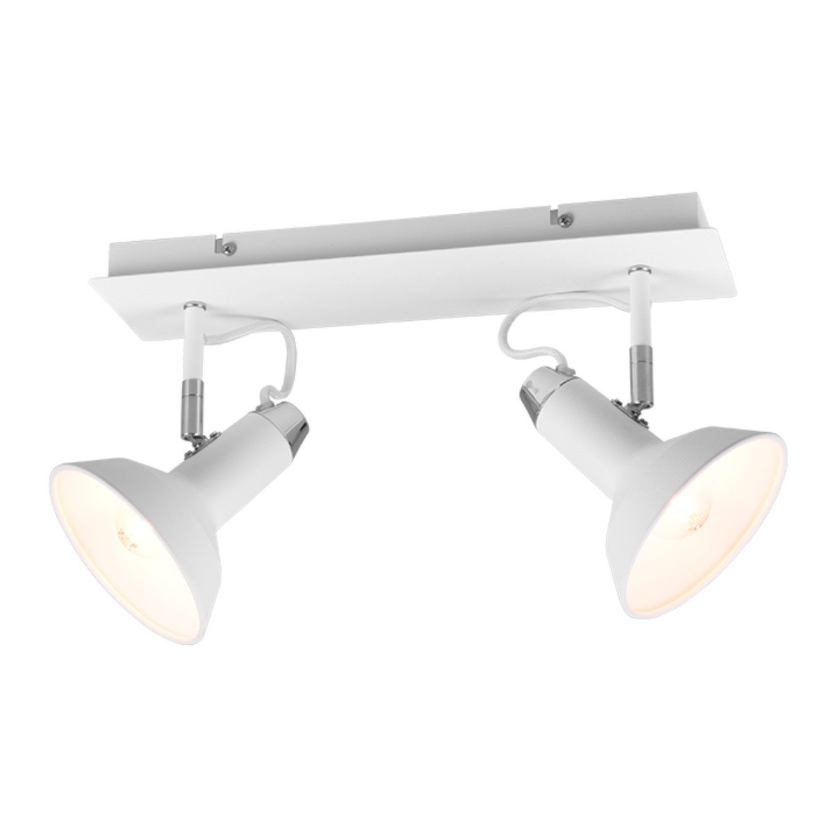 Spot sufitowy biały chromowany ROXIE2xE14x10W wym:22,8x40x13,8cm Trio