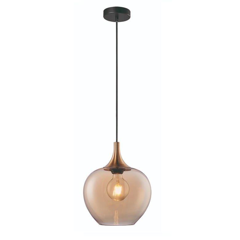 Freelight Freelight Hanglamp Fresu Amber Glas Ø 24cm Fitting E27