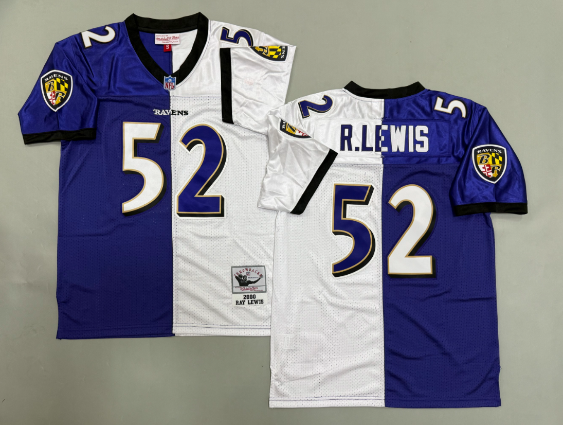 Ray Lewis  Baltimore Ravens Authentic Split Throwback Retired Player Jersey
