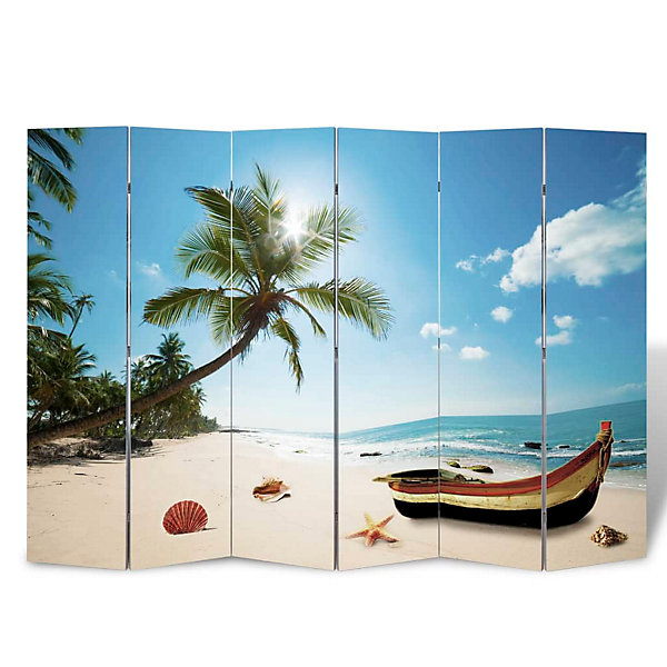 Cloison de séparation pliable 217x170 cm Plage vidaXL