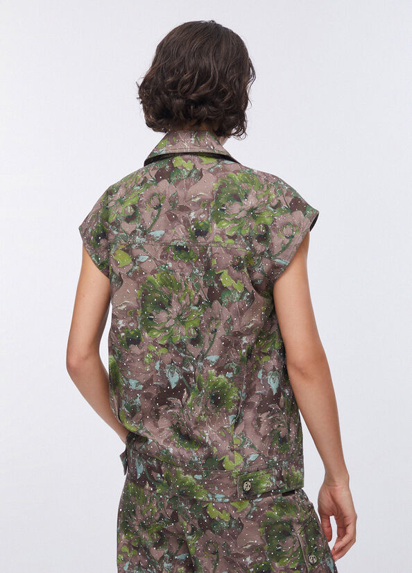 Gilet con stampa