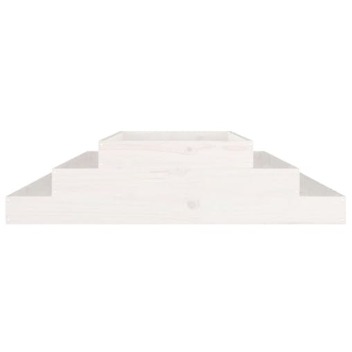 NNEVL Planter White 110x110x27 cm Solid Wood Pine