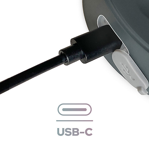 Lampe de table EDO NELI LED 2,7 W grise avec batterie 2200 mAh IP54 RGB 200 lm hauteur 33 cm NELI EDO