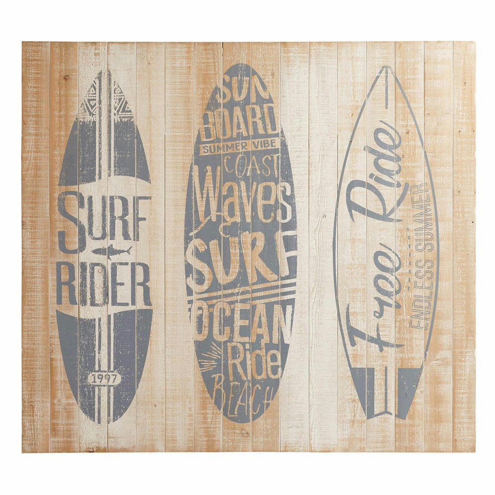 Surfing - Tête de lit 140 en pin et sapin imprimé