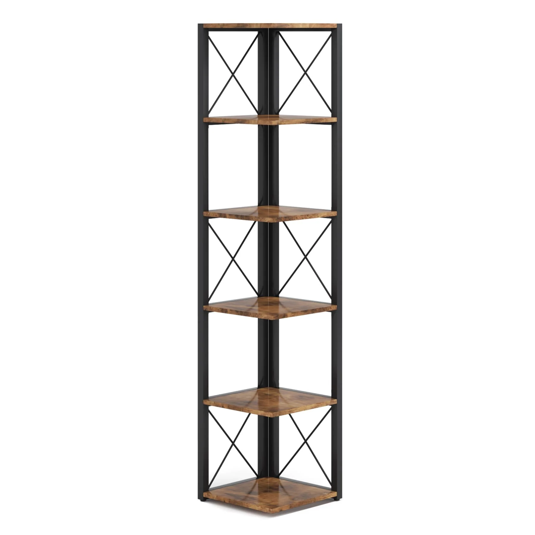6-Tier Corner Shelf Etagere Bookcase Bookshelf
