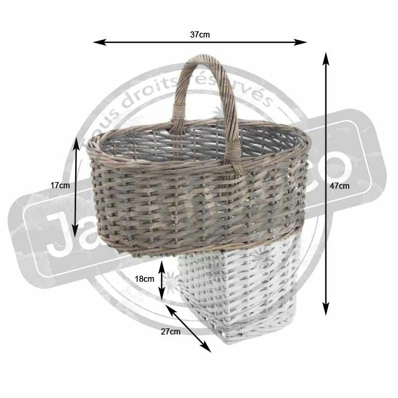 - Panier d'escaliers en osier