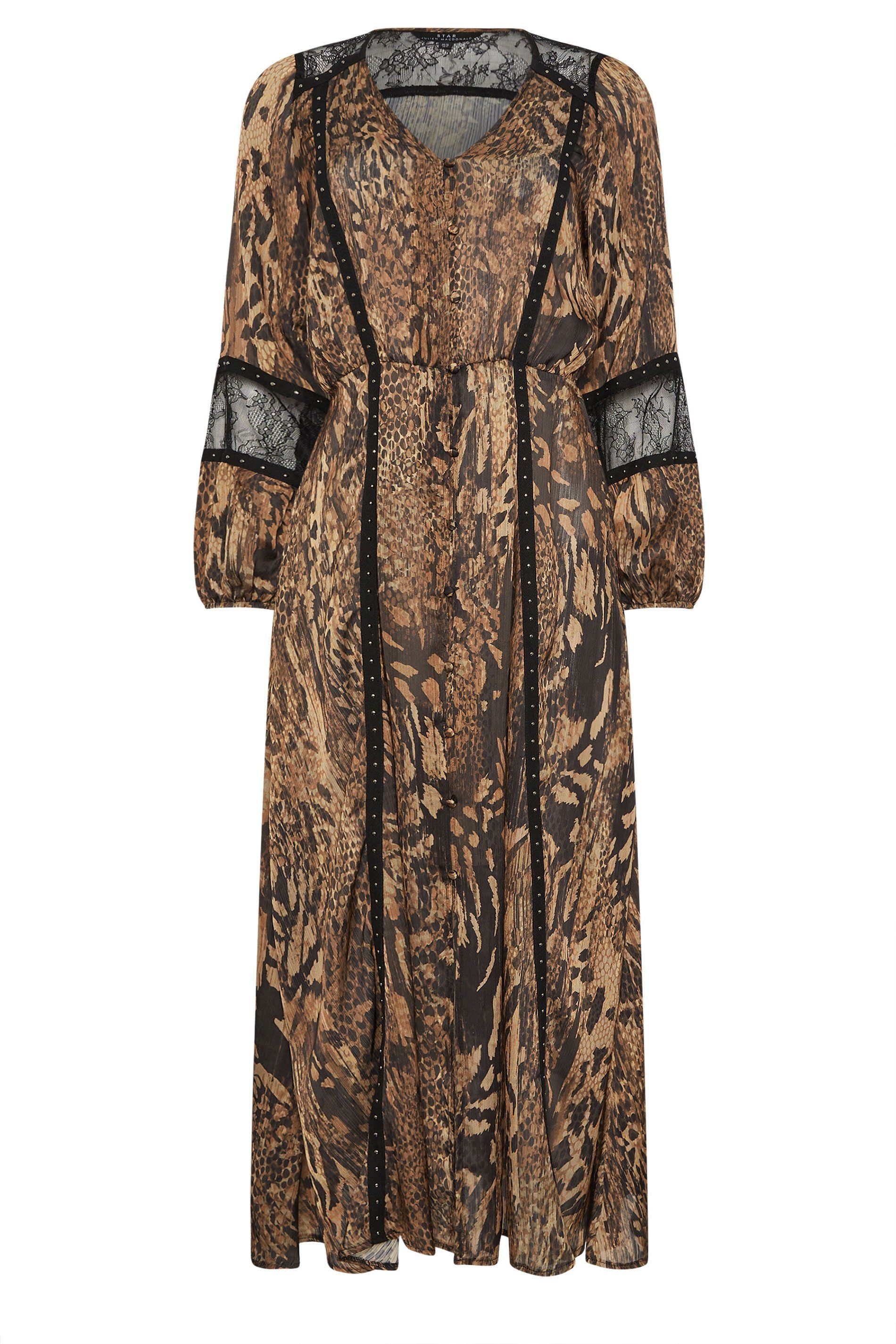 Star by Julien Macdonald Animal Button Through Midi Dress