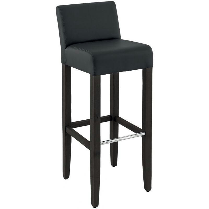 CLINTON - Tabouret de bar moderne en effet cuir