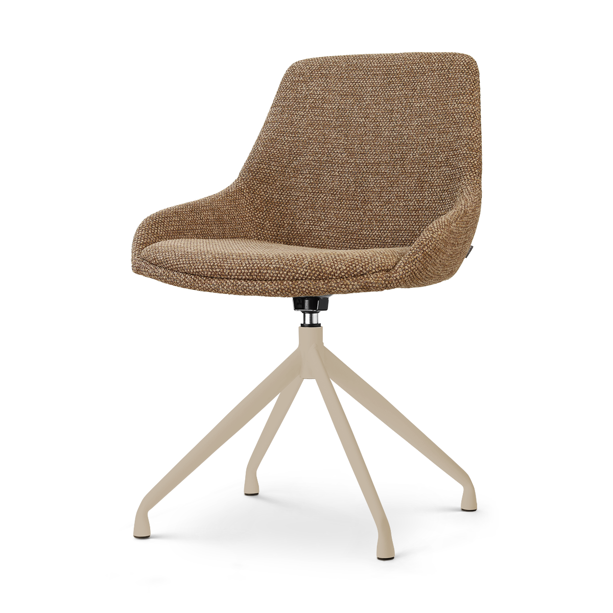 Nolon Nola-Isa draaibare eetkamerstoel bruin blend beige onderstel