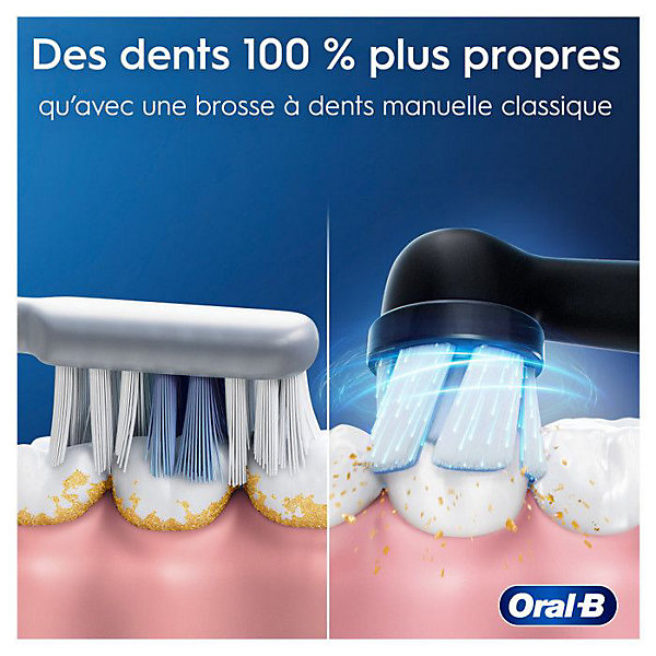 Brosse à dents électrique ORAL B iO2 Noir 3 modes Minuteur 2 minutes Batterie longue durée