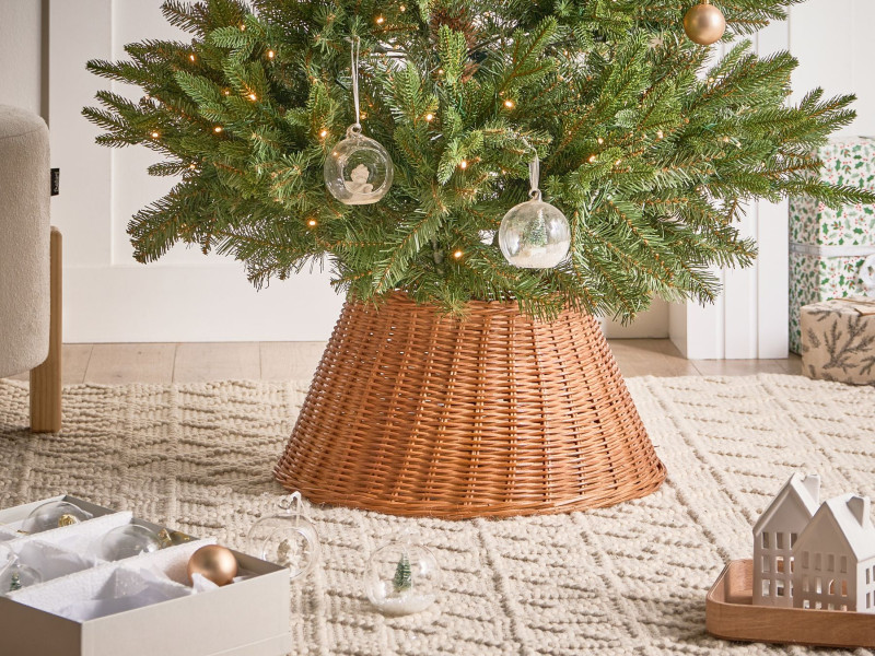 Osłona pod choinkę rattan50 cm naturalna