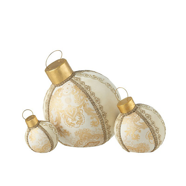 Boule de décorative en polyrésine doré 40x40x51 cm