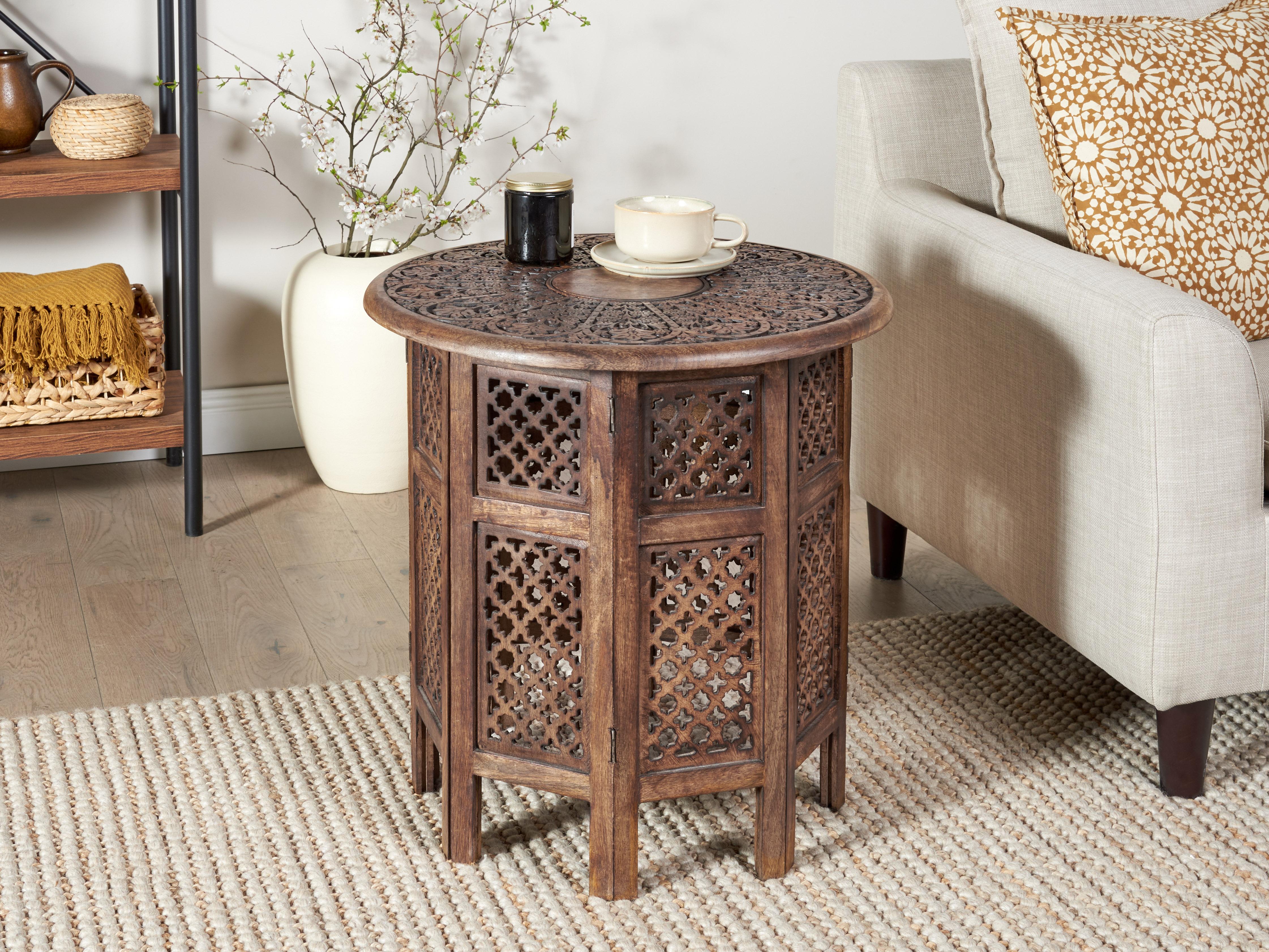 Side Table KUMALI Mango Wood Brown