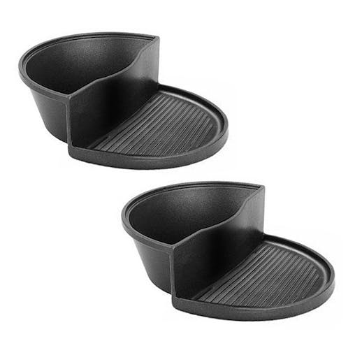 SOGA 2X 2 in 1 Cast Iron Ribbed Fry Pan Skillet Griddle BBQ and Steamboat Hot Pot