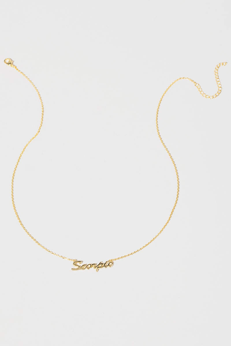 Zodiac Script Pendant