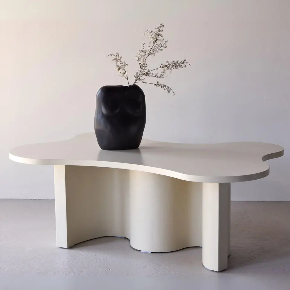 Salontafel Organisch - Beige MDF - 120x80x45cm - Flow