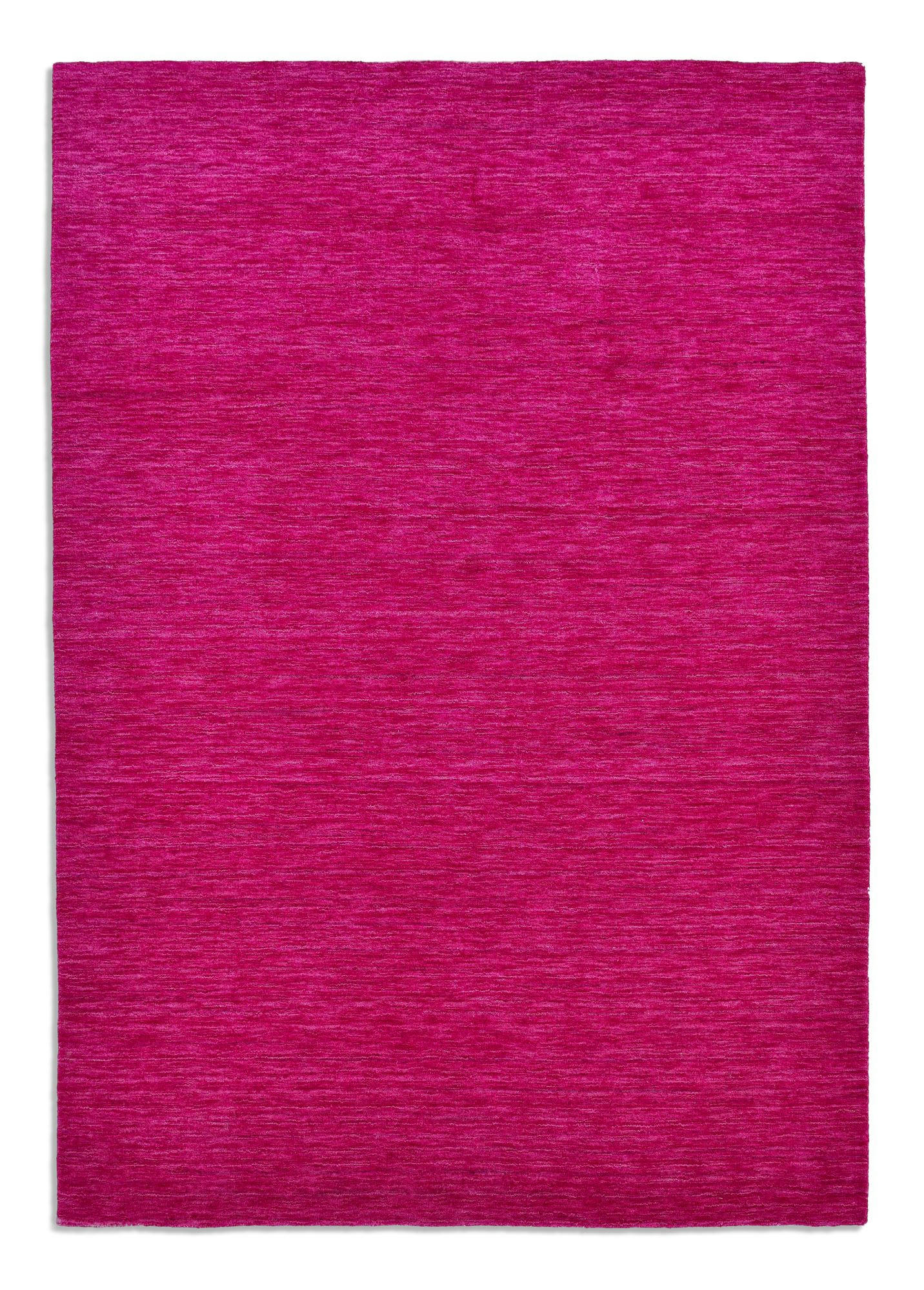HOLI - Tapis salon - tissé main - 100% laine - rose foncé 140x200 cm