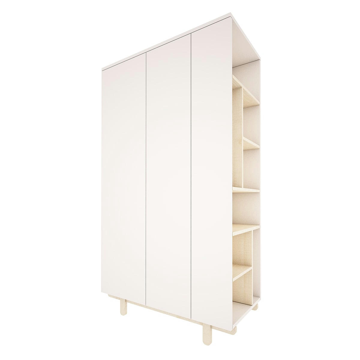 ROMY - Armoire 2 portes blanc