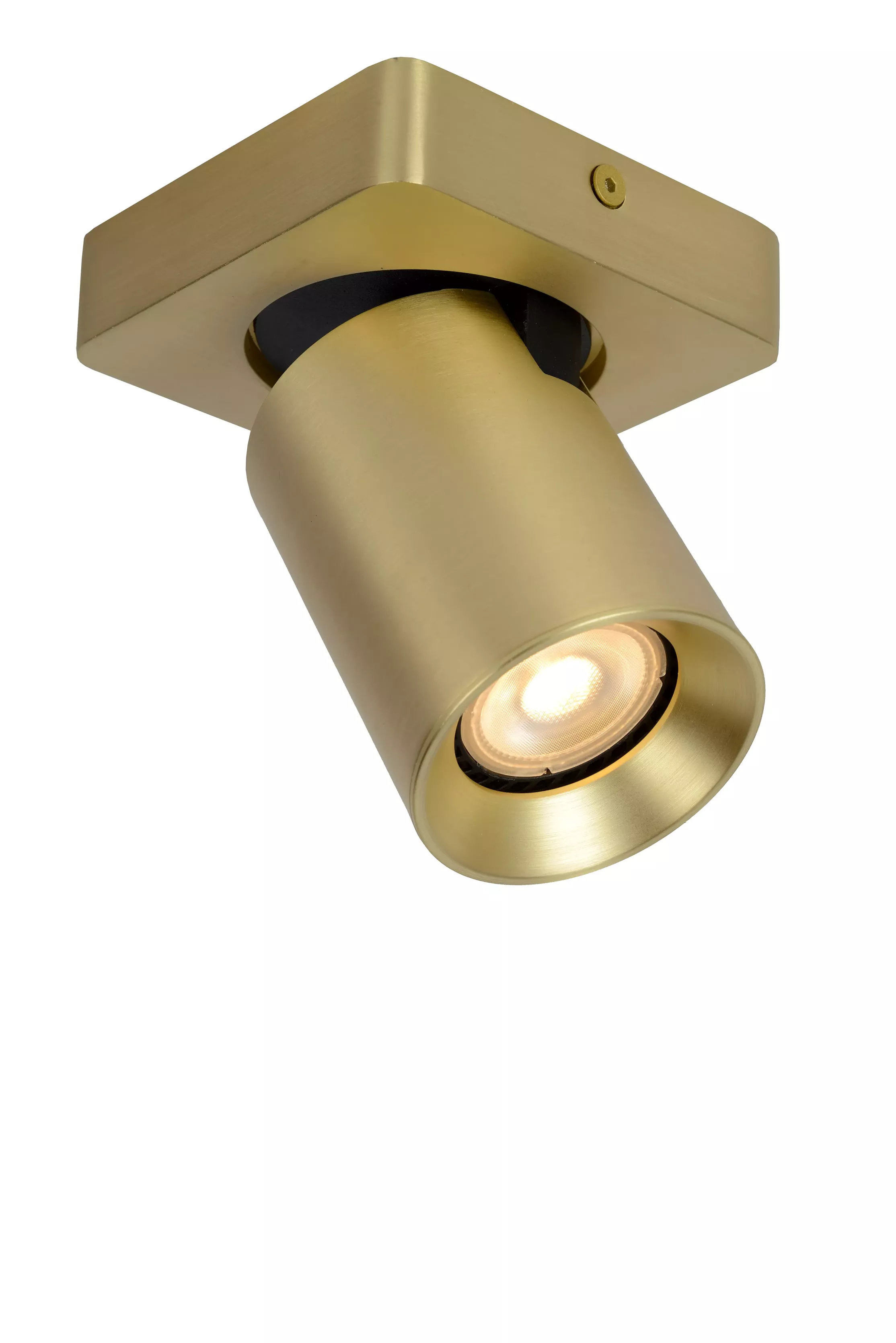 Spot kwadratowy złoty Nigel 1xGU10x5W wym:11,3x10x10cm IP20 Lucide