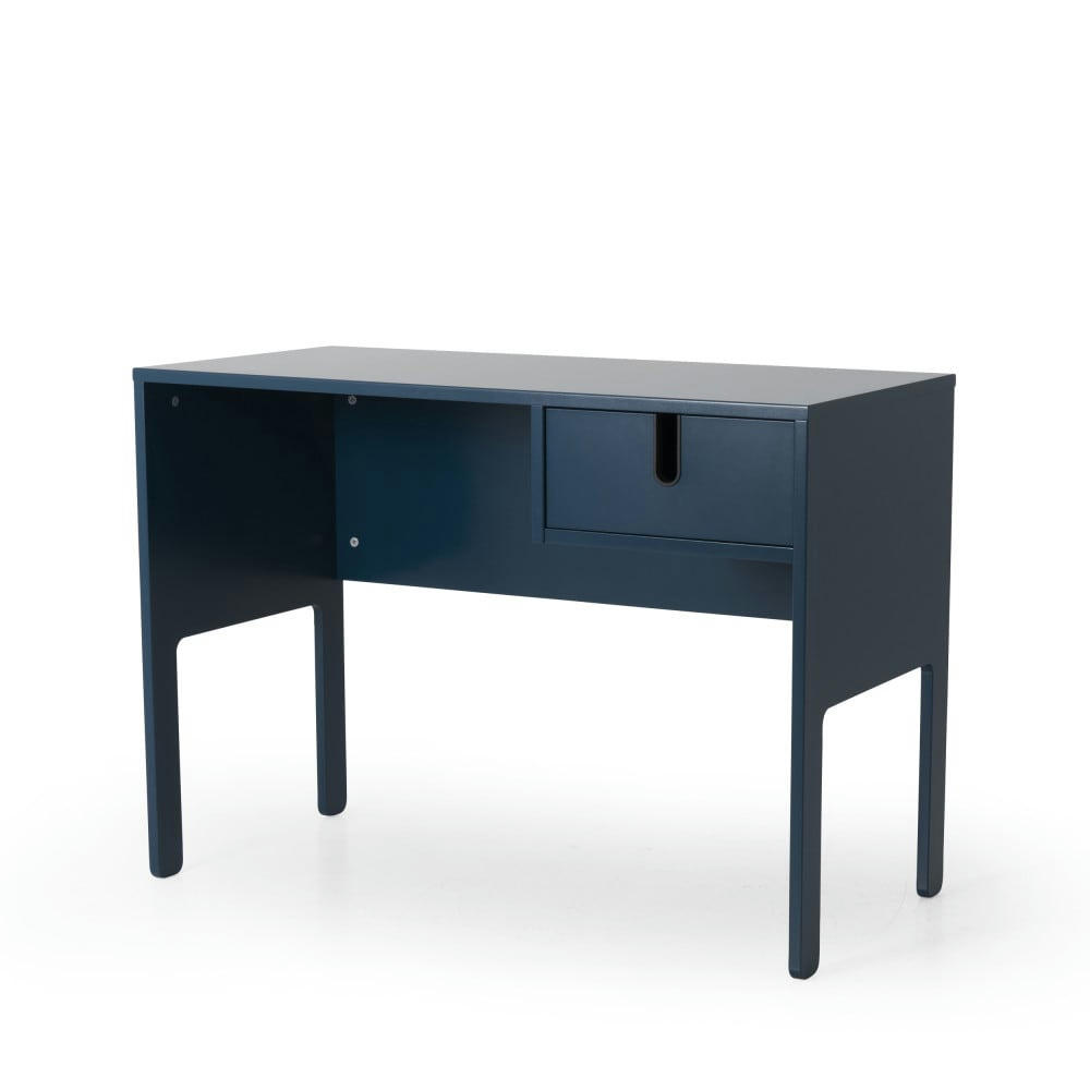 UNO - Bureau en bois 1 tiroir L105cm bleu canard