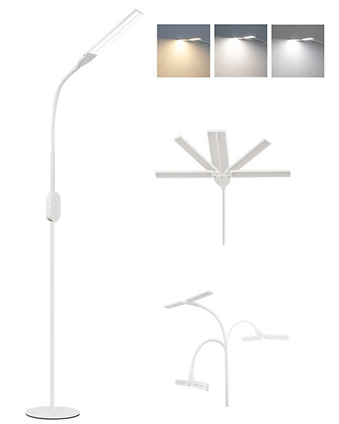 NETTLIFE Lampadaire LED Salon dimmable- 158CM Moderne réglables Lampadaire tactile 9W avec minuterie &fonction mémoire