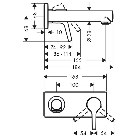 Waschtischarmatur »Talis S«, Messing