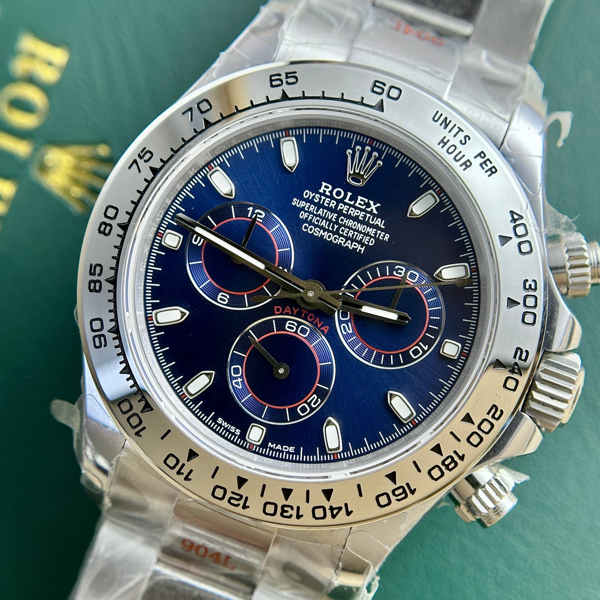 Rolex Daytona 116509 904L Steel Blue Dial 40mm Oyster Super Clone