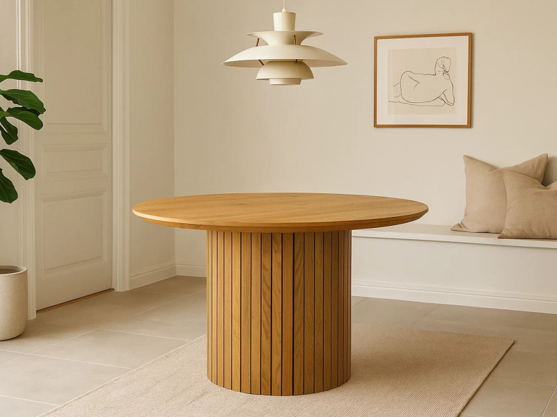 Stół okrągły 120 cm Orbis lamele
