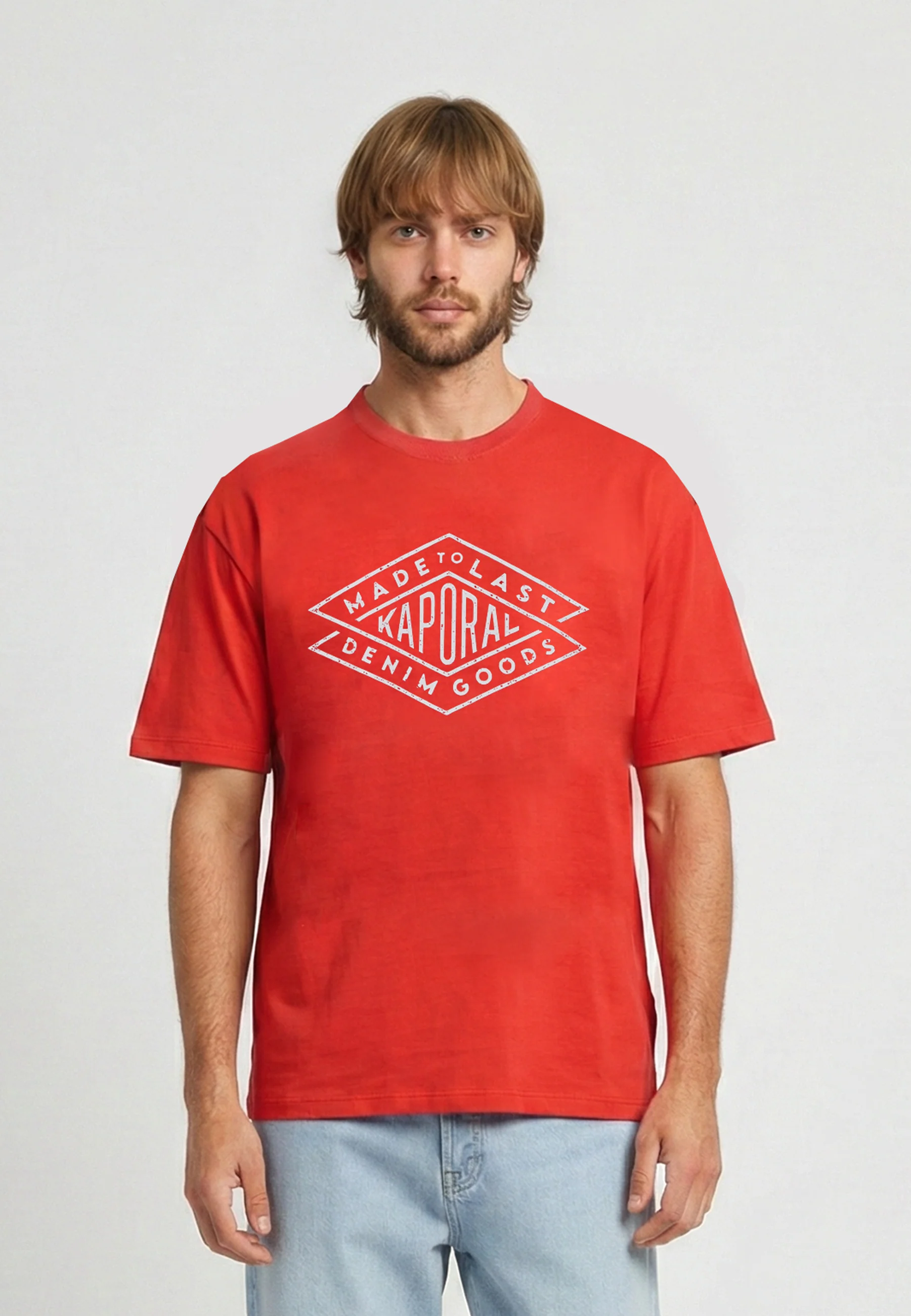 T-shirt manches courtes regular rouge coton TOKY
