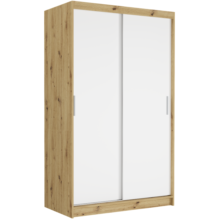 Szafa przesuwna 120 cm 2-drzwi FRAMIRE Vega III artisan biały