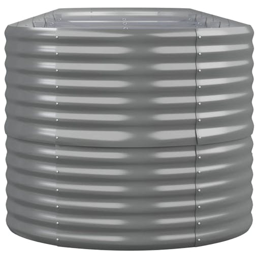 NNEVL Garden Planter Powder-coated Steel 440x80x68 cm Grey