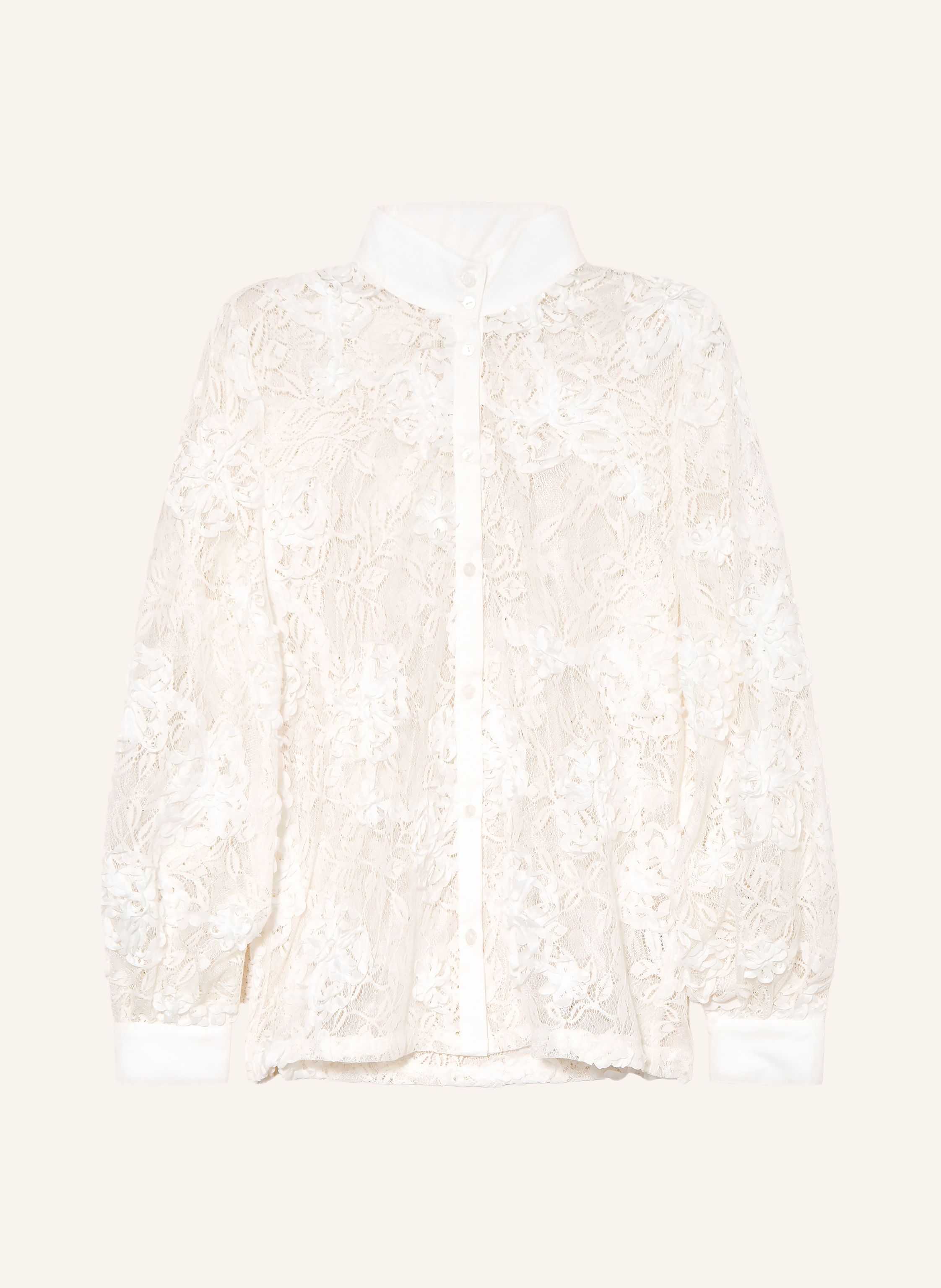 MILANO ITALY Spitzenbluse mit Pailletten