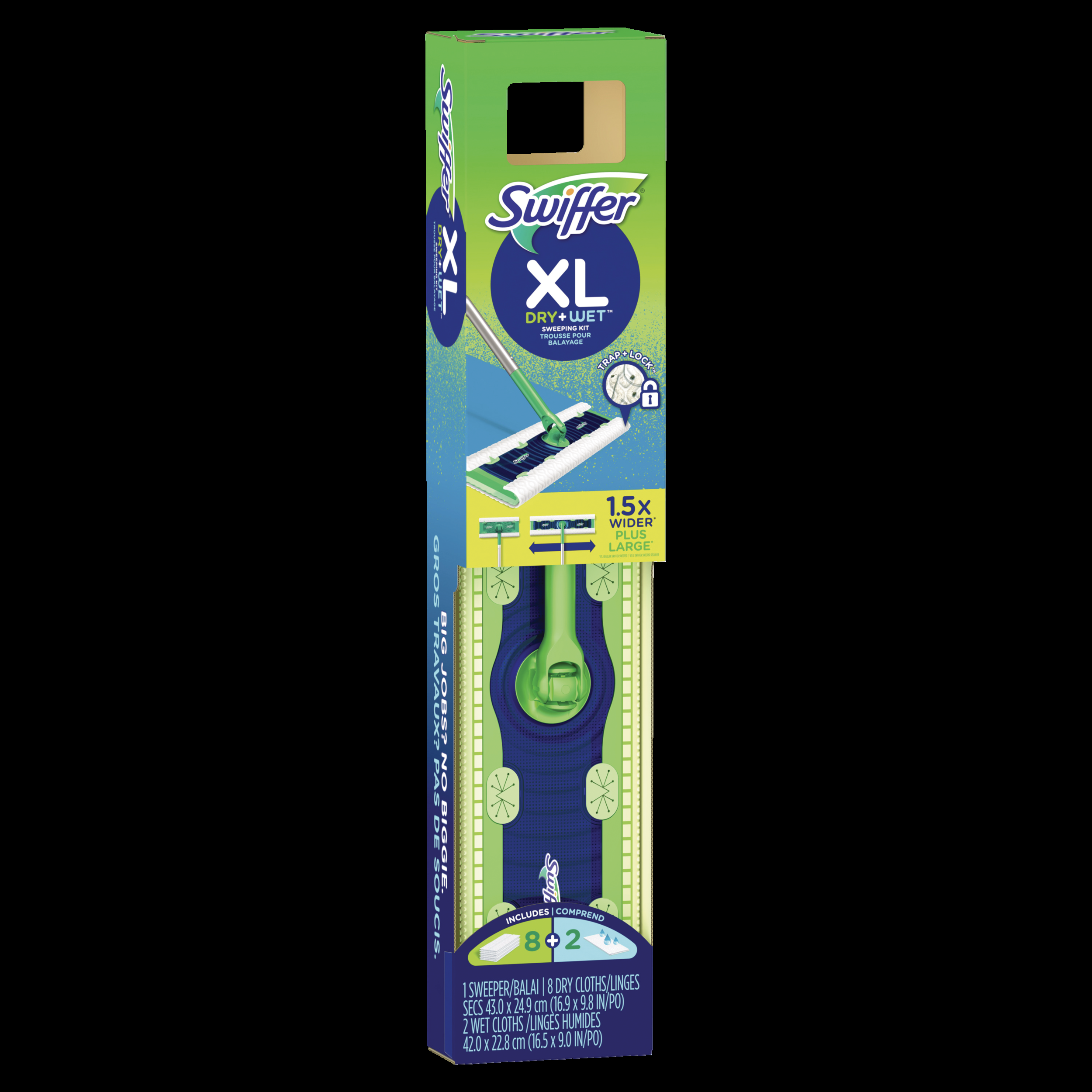 Swiffer Sweeper XL 2-in-1 Dry + Wet Floor Mopping and Sweeping Kit,