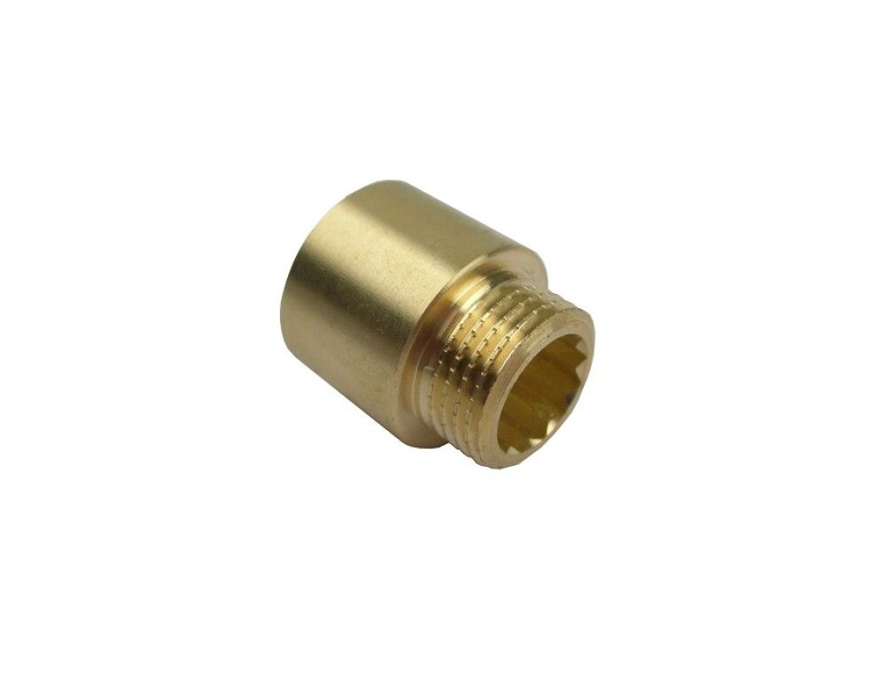 FORLENGERRØR MESSING 1/2" 80 MM
