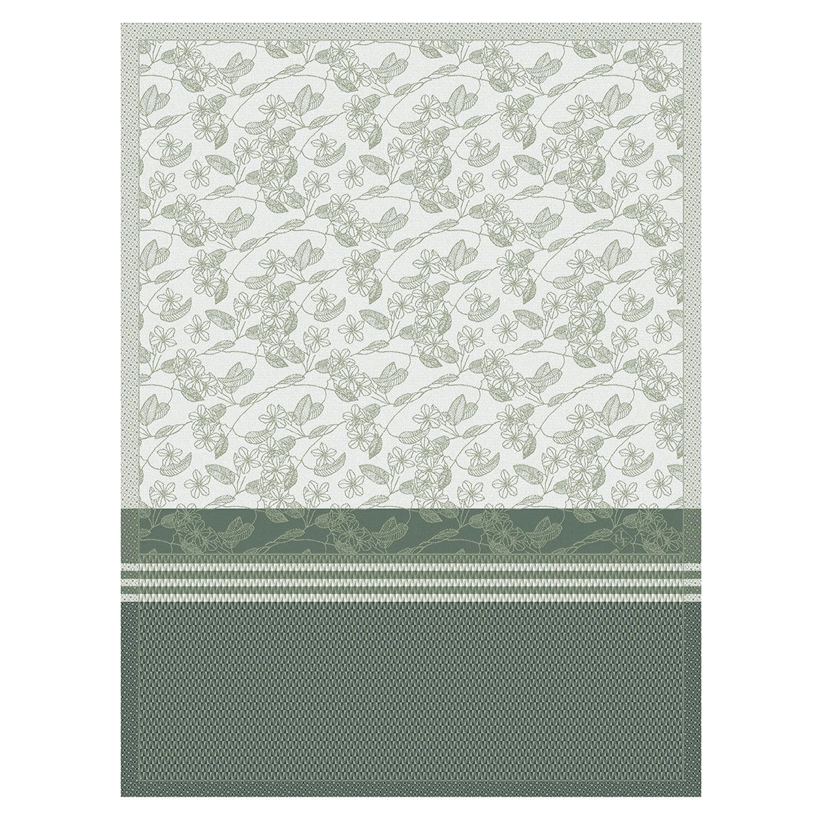 ESSENTIEL GRAVURE - Torchon en coton nature 60 x 80