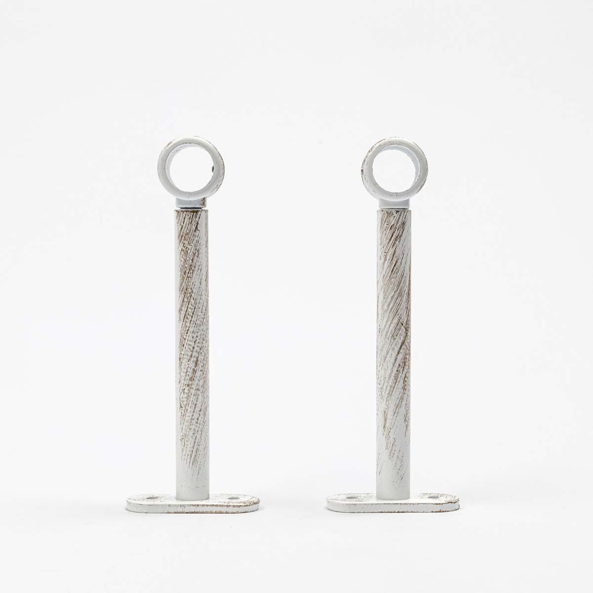 Conjunto 2 suportes branco/ouro 150mm