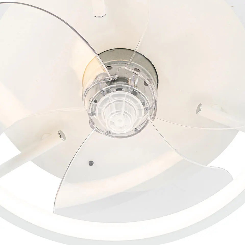 Qazqa plafondventilator kees wit ge?ntegreerde led