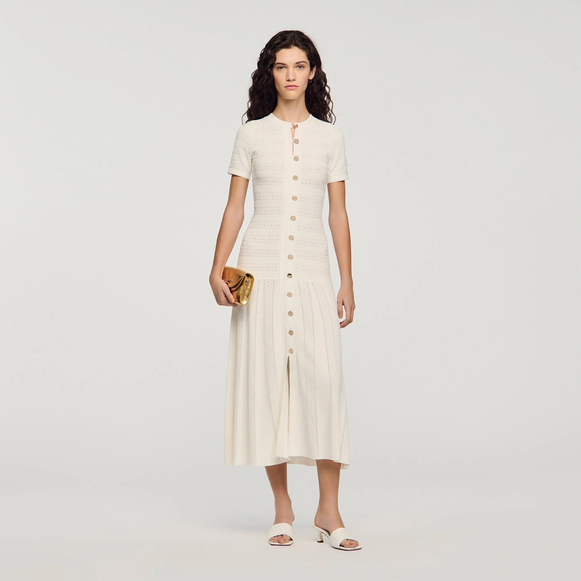 Robe longue en maille