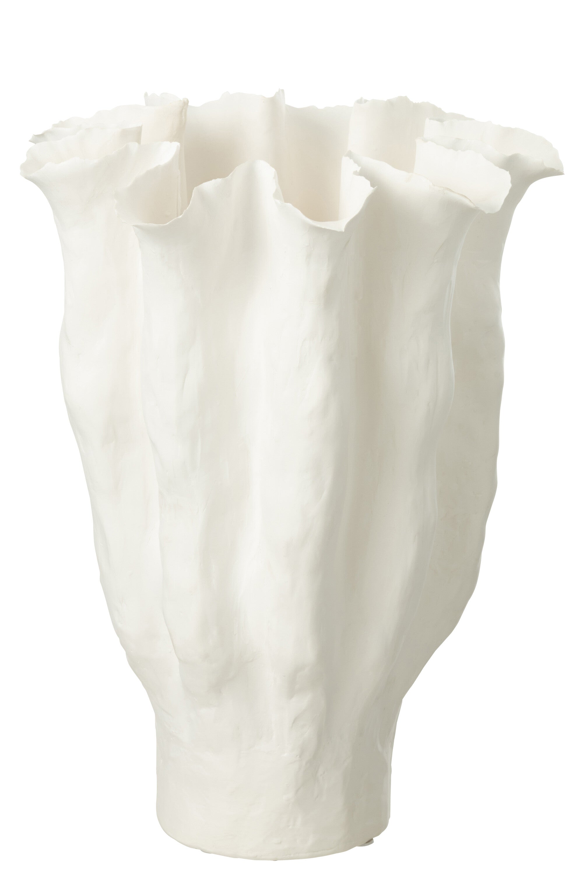 J-Line vaas Calyx - keramiek - wit - large - 42 cm hoog