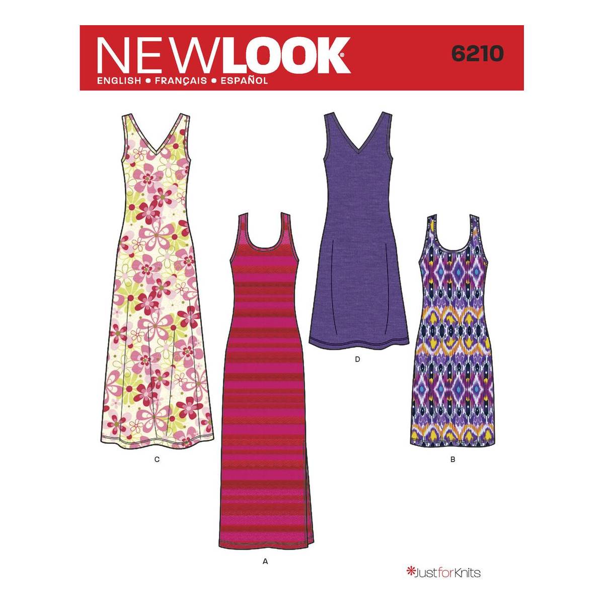 New Look Just 4 Knits Dress Sewing Pattern 6210