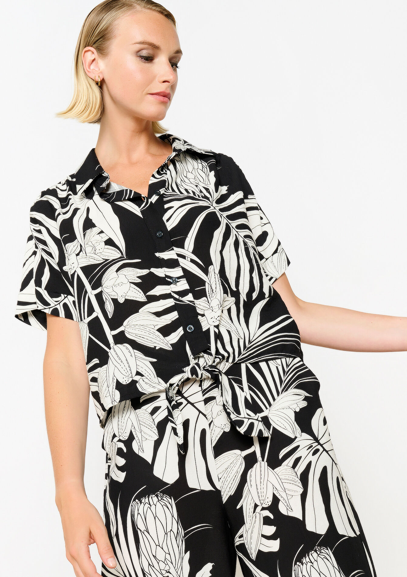 Hemd met tropische print