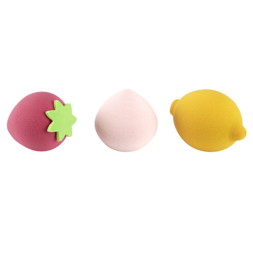 éponge maquillage forme fruit L15cm (3 modèles)