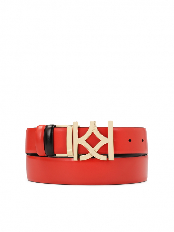 Red and black double-sided belt