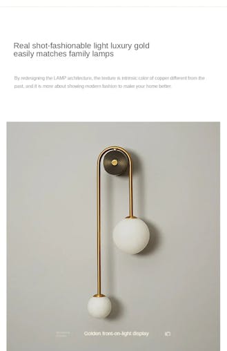 NNEOBA Modern Gold LED Wall Lamp: Illuminate Your Bedroom and Living Spaces with Style