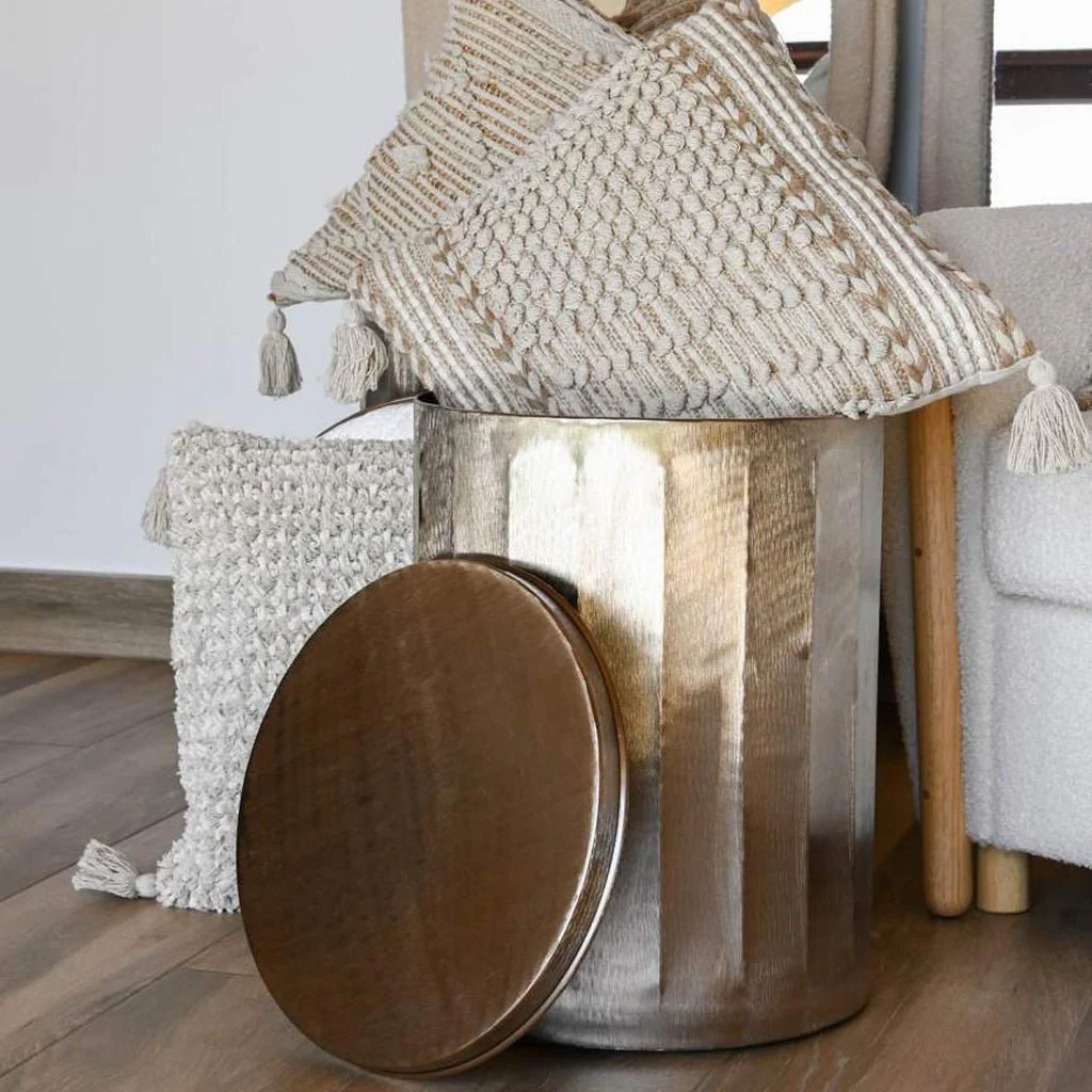 Conjunto de Duas Mesas de Apoio Metal 42x42x52 JASMIN